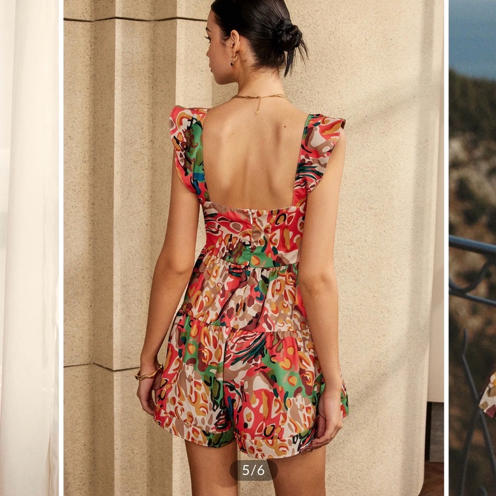 Commense Colorful Ruffle Jumpsuit - Picture 3 of 6